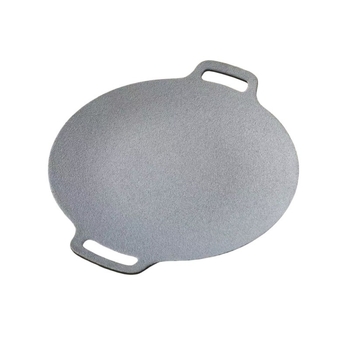 Чугунена външна конкавна грил тиган – кръгъл, преносим, без покритие, тегло 2.1 кг