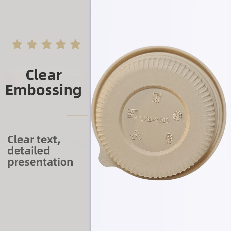 Jednorázová miska z kukuričného škrobu, ekologicky rozložiteľná, odolná voči vysokým teplotám, odolná voči olejom a deformáciám, objem 900–1000 ml