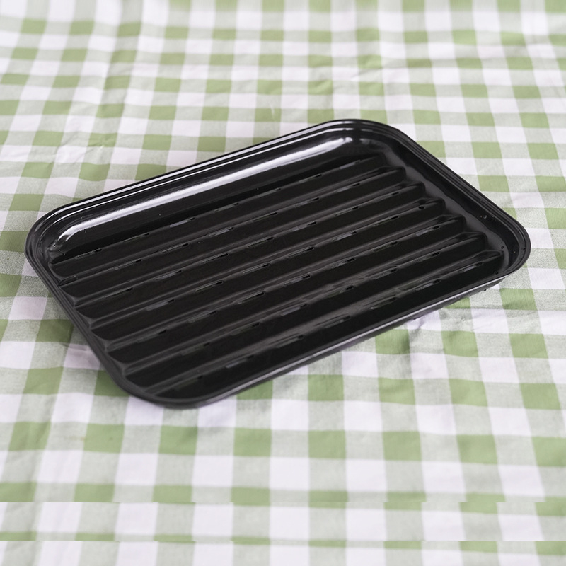 Квадратен емалиран железен грил тиган за барбекю, домашна употреба, 0.45 кг