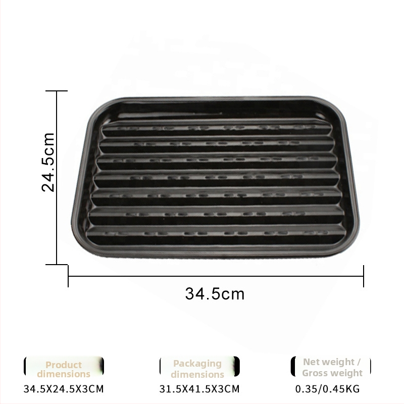 Квадратен емалиран железен грил тиган за барбекю, домашна употреба, 0.45 кг