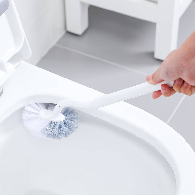 Četka za WC s dugačkim držalom, zidni držač, za čišćenje šupljina između WC-a, plastična; težina 80 g