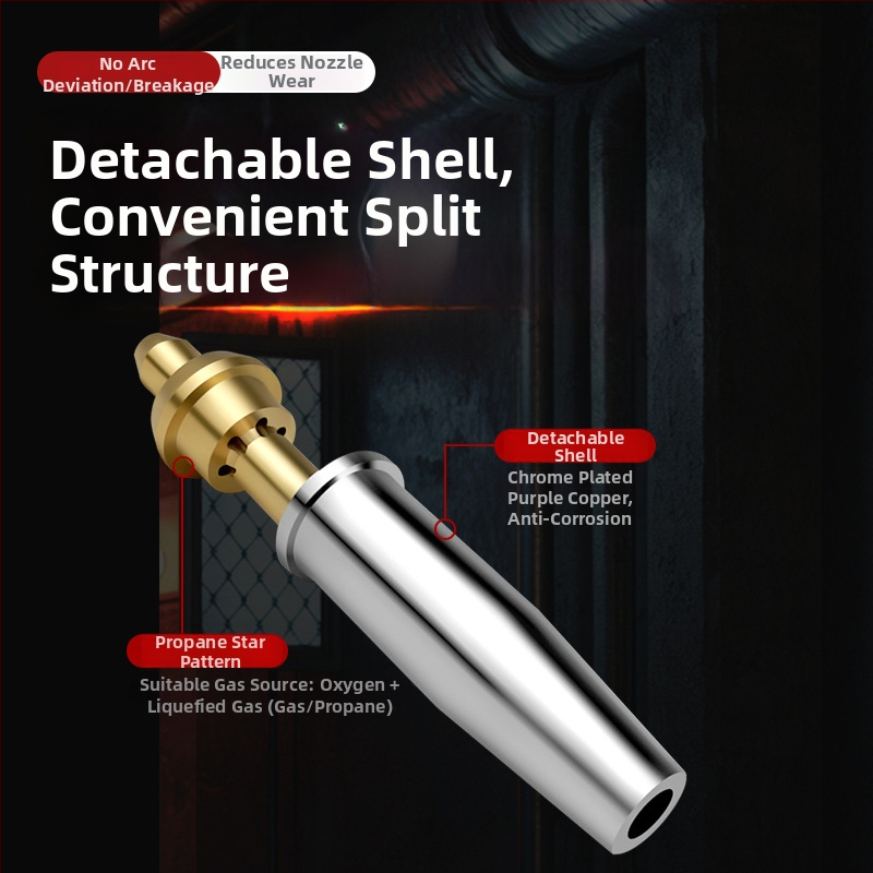 Oxigén-propán vágópisztoly-fúvóka, típus 30, réz, osztott szájú, sorozat G07-300/100, 1–3