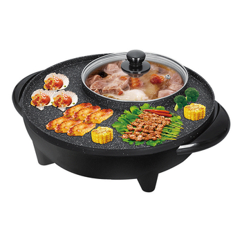 Električna višefunkcionalna posuda s unutarnjim posudom od nehrđajućeg čelika; snaga 1200-1500 W; kapacitet 1-2 L; za 5-6 osoba; funkcije: para, dinstanje, kuhanje, hot pot