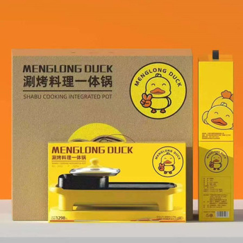 Shabu-Shabu električna posuda sve-u-jednom, 1500W, višefunkcionalno: prženje, kuhanje, dinstanje, braising, hot pot, teppanyaki, za 3-4 osobe, 220V