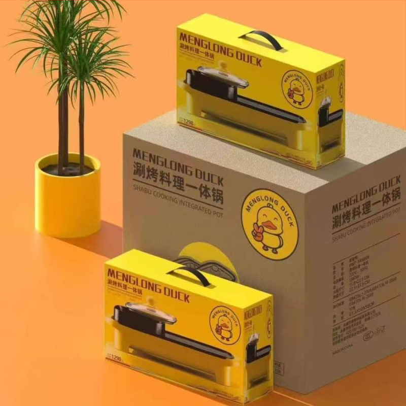 Shabu-Shabu električna posuda sve-u-jednom, 1500W, višefunkcionalno: prženje, kuhanje, dinstanje, braising, hot pot, teppanyaki, za 3-4 osobe, 220V