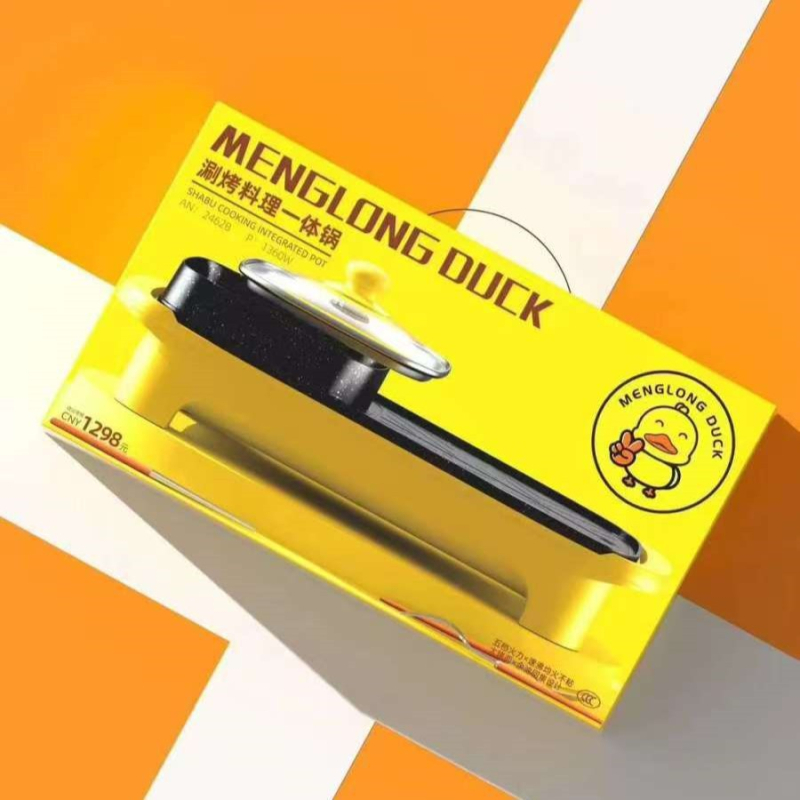 Shabu-Shabu električna posuda sve-u-jednom, 1500W, višefunkcionalno: prženje, kuhanje, dinstanje, braising, hot pot, teppanyaki, za 3-4 osobe, 220V