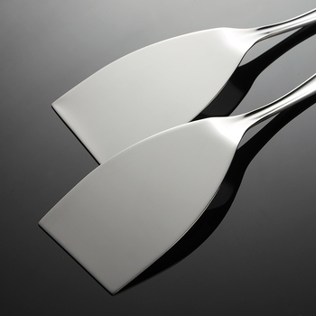 EN 304 rozsdamentes acél konyhai spatula — En márka, 2018-as kiadás, modern egyszerű stílus, alkalmas sült steakhez, teppanyakihoz, pizzához és palacsintához