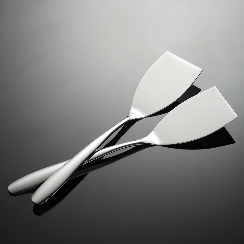 EN 304 rozsdamentes acél konyhai spatula — En márka, 2018-as kiadás, modern egyszerű stílus, alkalmas sült steakhez, teppanyakihoz, pizzához és palacsintához