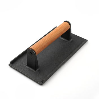 Σιδερένια ορθογώνια πλάκα πίεσης κρέατος με δίκτυο για γκριλ και μπάρμπεκιου