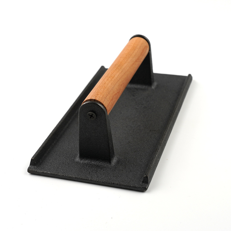 Σιδερένια ορθογώνια πλάκα πίεσης κρέατος με δίκτυο για γκριλ και μπάρμπεκιου