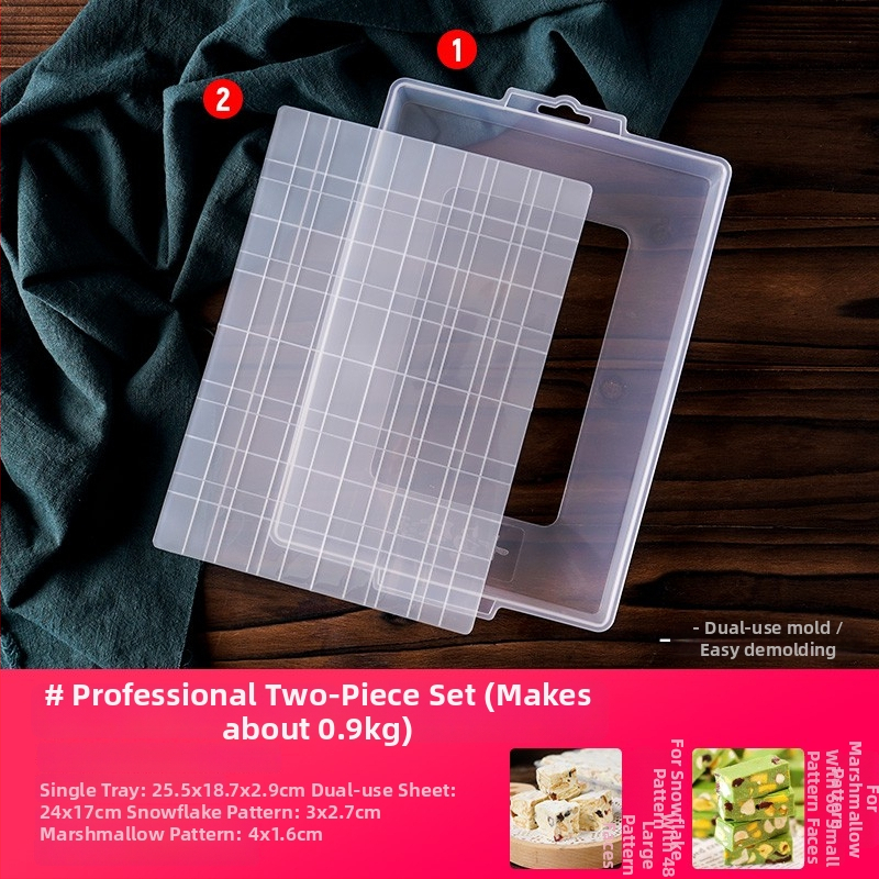 Sada nástrojov s odnímateľným spodným dnom pre Snowflake Crispy Ejiao tortu, sušienky, nugát a karamel