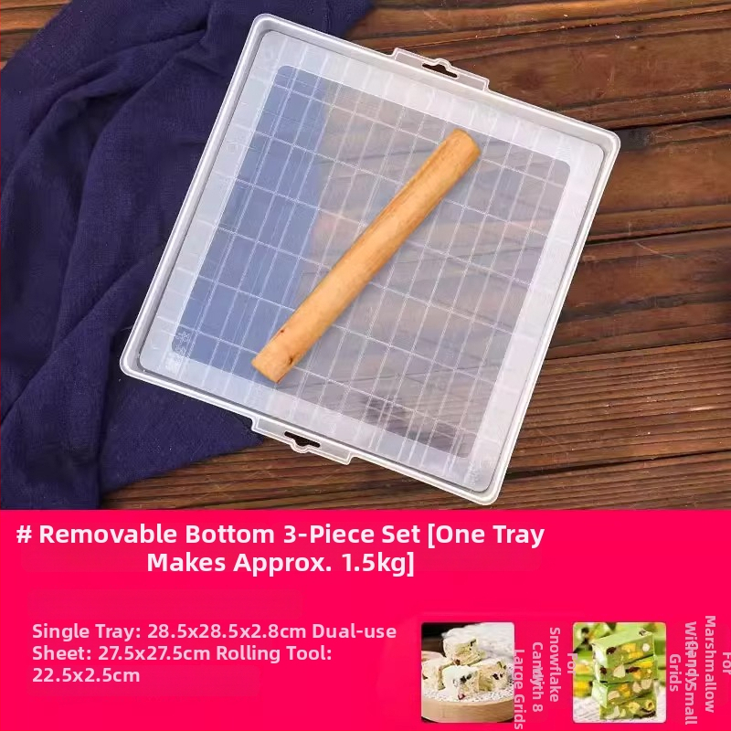 Sada nástrojov s odnímateľným spodným dnom pre Snowflake Crispy Ejiao tortu, sušienky, nugát a karamel
