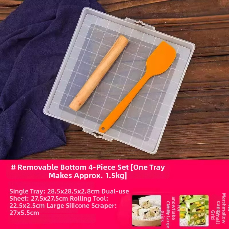 Sada nástrojov s odnímateľným spodným dnom pre Snowflake Crispy Ejiao tortu, sušienky, nugát a karamel