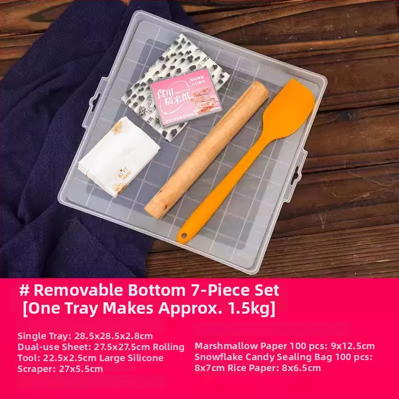 Sada nástrojov s odnímateľným spodným dnom pre Snowflake Crispy Ejiao tortu, sušienky, nugát a karamel