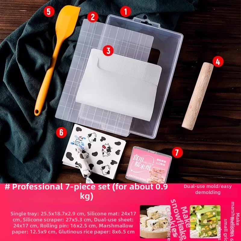 Sada nástrojov s odnímateľným spodným dnom pre Snowflake Crispy Ejiao tortu, sušienky, nugát a karamel
