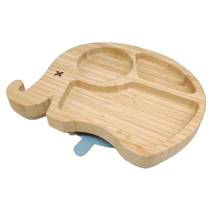 Dječji tanjur od vlakana bambusa s usisnom podlogom, protiv prevrtanja, od 6 mjeseci