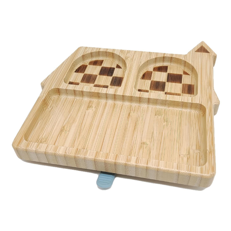 Dječji tanjur od vlakana bambusa s usisnom podlogom, protiv prevrtanja, od 6 mjeseci