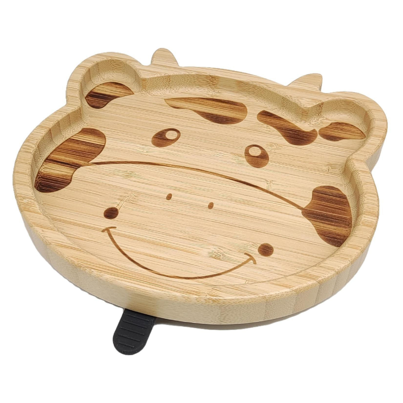 Dječji tanjur od vlakana bambusa s usisnom podlogom, protiv prevrtanja, od 6 mjeseci