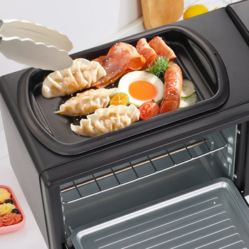 3-в-1 машина за закуска: пържене на яйца, пара за хляб и кафеварка - 7L капацитет, 220V, 640W фурна, 4+ слота за хляб