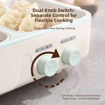 Elektrická varná miska, všetko v jednom gril a parenie, kapacita ≤2L, vnútorná nádoba z nehrdzavejúcej ocele, ovládanie gombovým typom