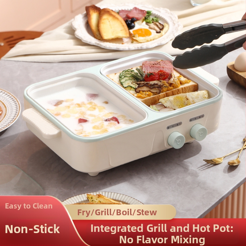 Elektrická varná miska, všetko v jednom gril a parenie, kapacita ≤2L, vnútorná nádoba z nehrdzavejúcej ocele, ovládanie gombovým typom