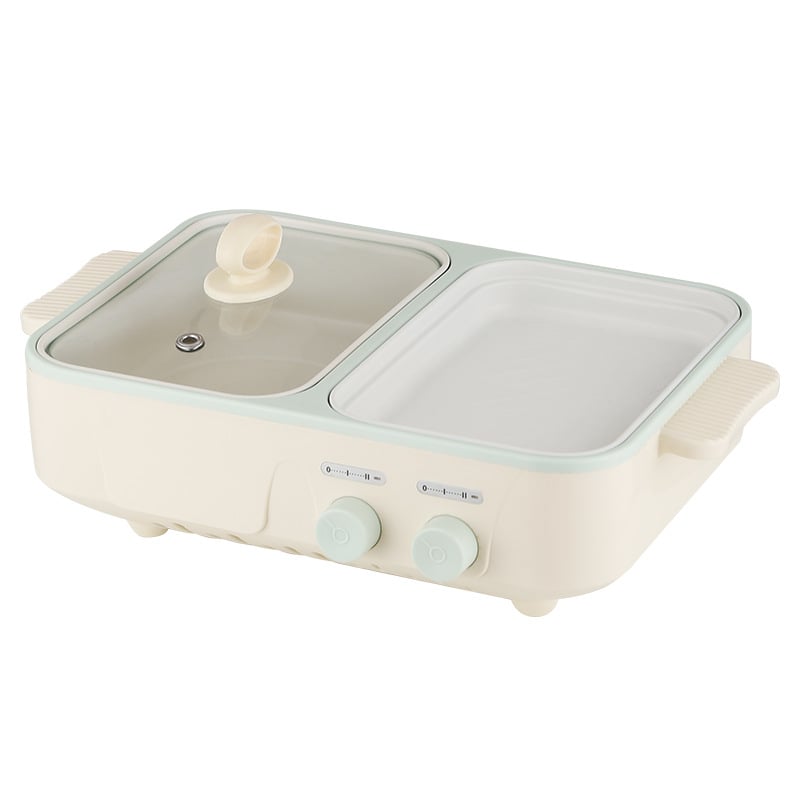 Ηλεκτρική κατσαρόλα μαγειρέματος, όλα σε ένα: γκριλ και ατμός, χωρητικότητα ≤2 L, εσωτερικό δοχείο από ανοξείδωτο ατσάλι, έλεγχος με περιστροφικό διακόπτη