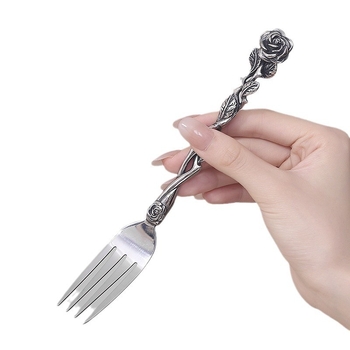 Set pribora od nehrđajućeg čelika, zapadni stil, 3 dijela, ručno izrađeno, prilagodljivo, visoka kvaliteta, lagani luksuz retro stil