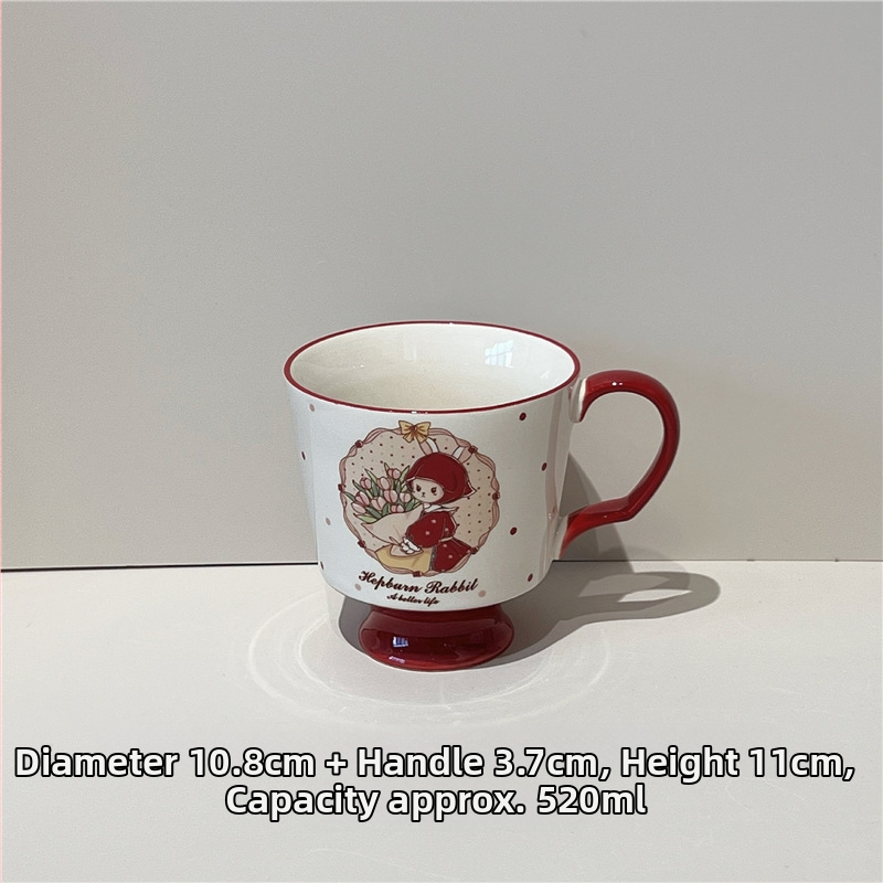 Porcelán tálak és tányérok készlet, cartoon mintával, retro stílus, alglazúros szín, mikrohullámú sütőben használható