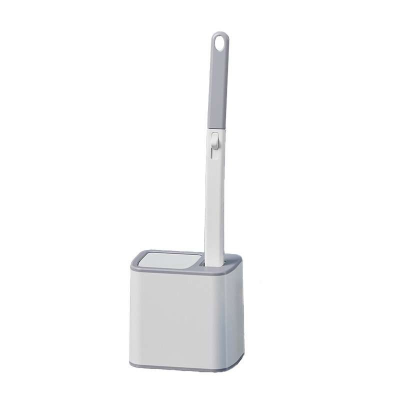 Kinbata egyszer használatos WC-kefés készlet sarok nélküli dizájnnal és cserélhető fejjel, modell A-023, műanyag, 30 darab egy dobozban