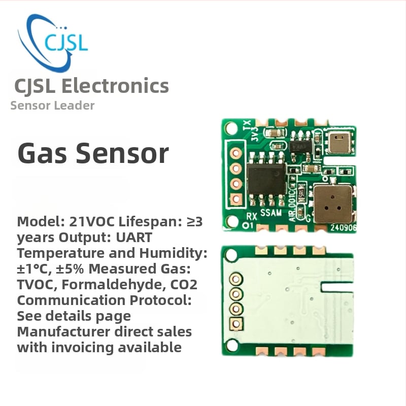 21VOC all-in-one modul na detekciu kvality ovzdušia s TVOC, formaldehydom, CO2, teplotou a vlhkosťou, UART výstup