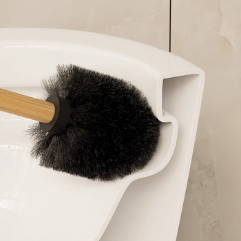 Set četke za WC za kućnu upotrebu, plastična duga drška, bez bušenja zida, podni držač s bazom