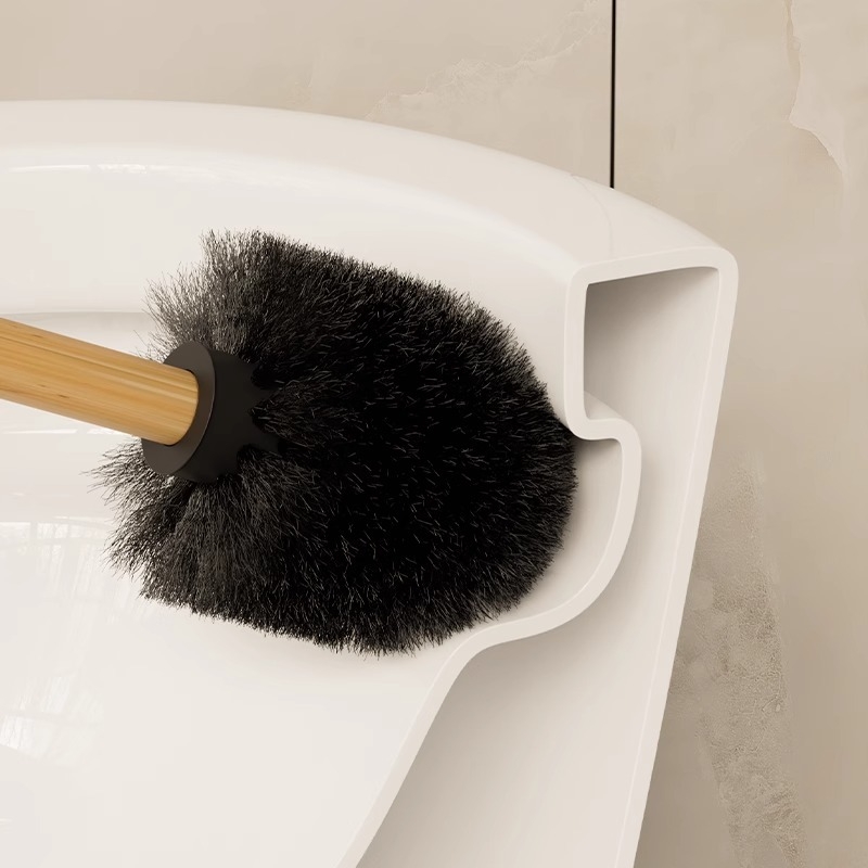 Set četke za WC za kućnu upotrebu, plastična duga drška, bez bušenja zida, podni držač s bazom
