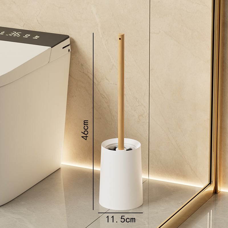 Set četke za WC za kućnu upotrebu, plastična duga drška, bez bušenja zida, podni držač s bazom