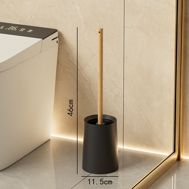 Set četke za WC za kućnu upotrebu, plastična duga drška, bez bušenja zida, podni držač s bazom