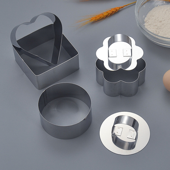Μορφή για ζαχαροπλαστική από ανοξείδωτο ατσάλι με ακανόνιστο σχήμα για mousse, τούρτες και μπισκότα