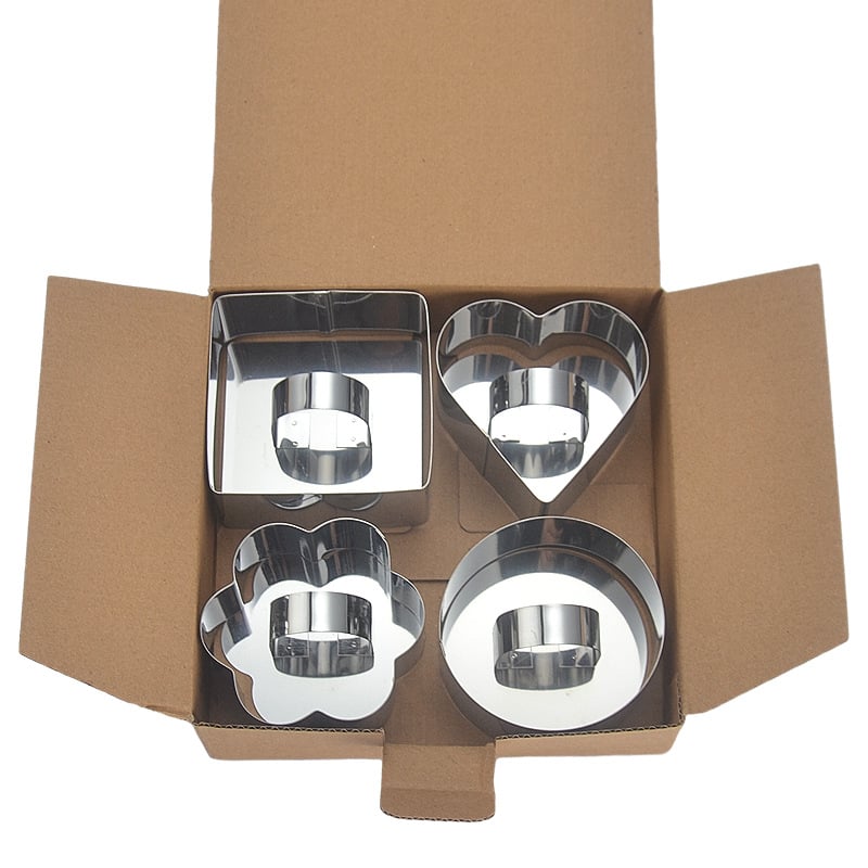 Μορφή για ζαχαροπλαστική από ανοξείδωτο ατσάλι με ακανόνιστο σχήμα για mousse, τούρτες και μπισκότα