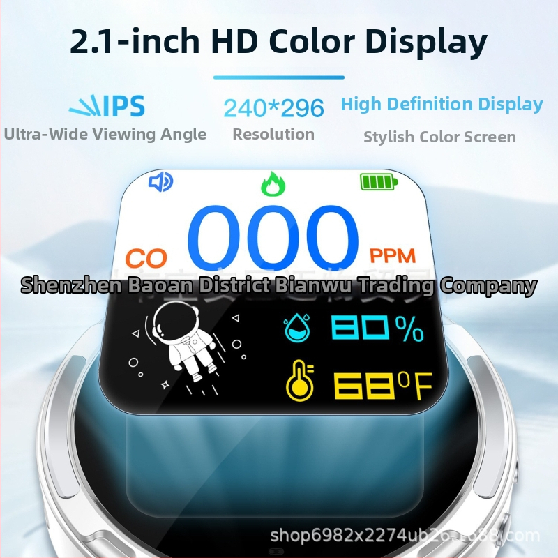 HD10 Detector portabil de monoxid de carbon – interval de măsurare 0-999 ppm, precizie ±2 ppm, baterie Li-ion încorporată 3,7V
