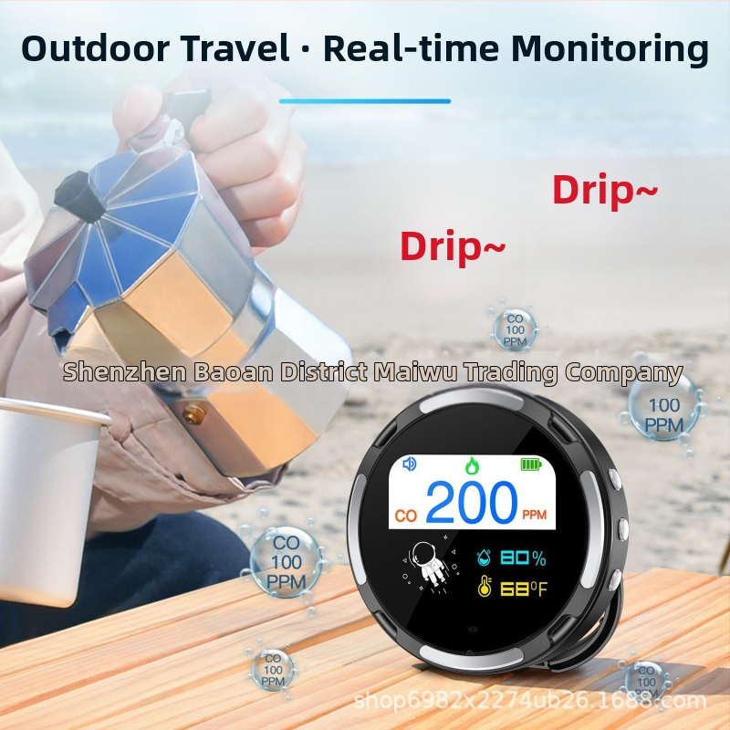HD10 Detector portabil de monoxid de carbon – interval de măsurare 0-999 ppm, precizie ±2 ppm, baterie Li-ion încorporată 3,7V