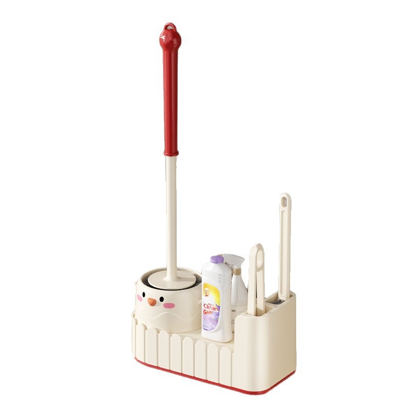 Set četkica za WC, zidni držač, duga drška, plastični, 1 komad