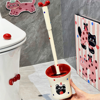 Četka za WC sa stalkom, plastični set za čišćenje s dugom drškom za temeljito čišćenje WC-a i kupaonica