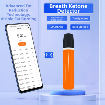 KT-37B Lehelet-keton mérő Type-C töltéssel, Adatok figyelése az alkalmazásban, Ketogén detektálás; Mérési tartomány 0-40 PPM, Pontosság 99,99%
