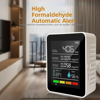 Detektor kvality vzduchu MT05: PM2.5/PM10, CO/CO2, teplota a vlhkosť, Type-C napájanie