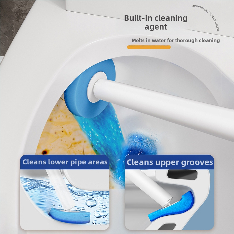 Stěnová toaletní kartáč, jednorazový, plastový — Značka Good helper, pre domáce použitie