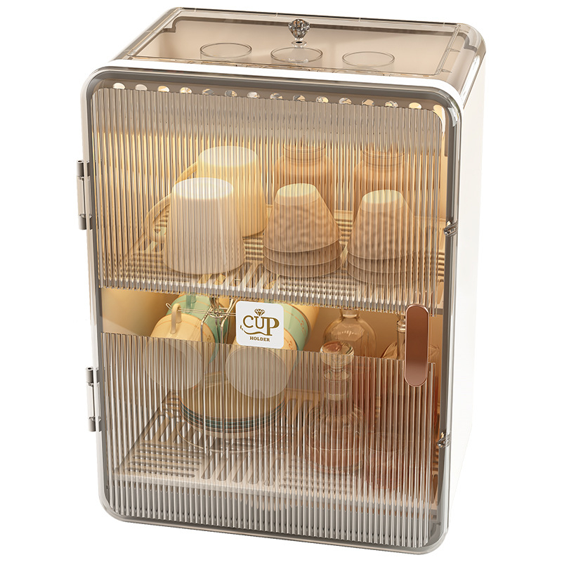 Držač čaša na zid – proziran, PET+PP, 2 kg, bez bušenja