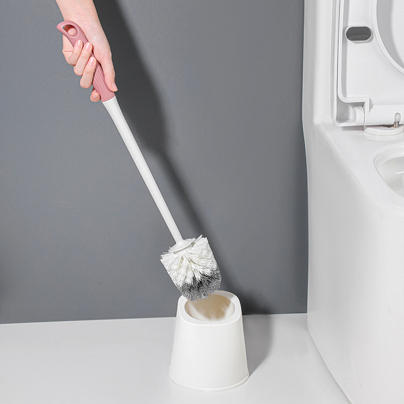Četka za WC s produljenim držalom, plastična okrugla glava, bez mrtvih kutova, baza, težina 250 g