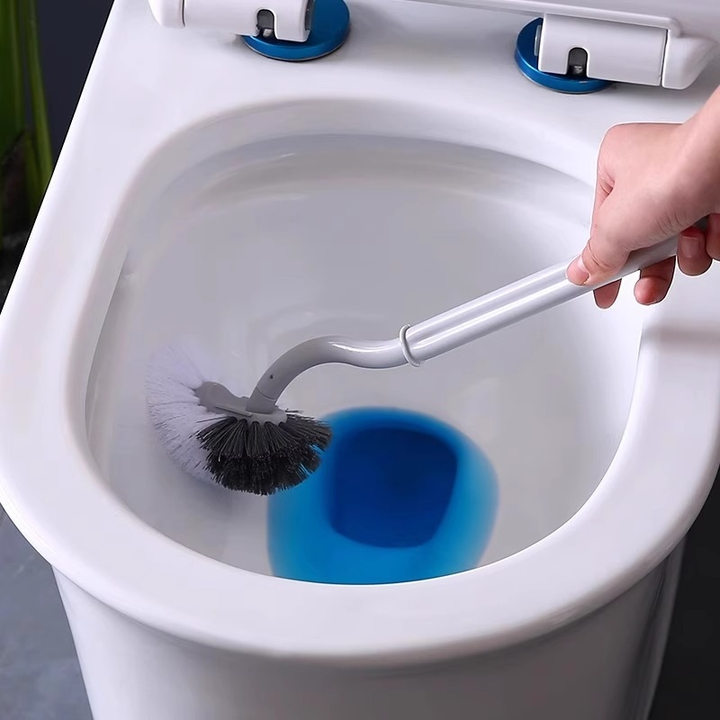 Hangge WC četka s dugim drškom, zidni nosač, glava u obliku savijanja, plastična