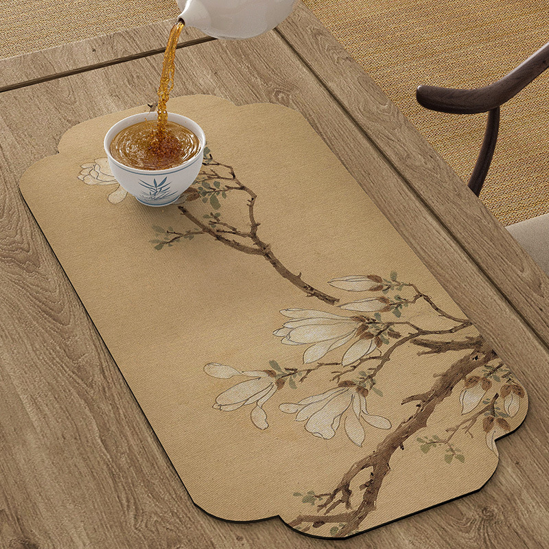 Podloga za čajnu ceremoniju, nepravilnog oblika, krajolinski uzorak, kineski stil