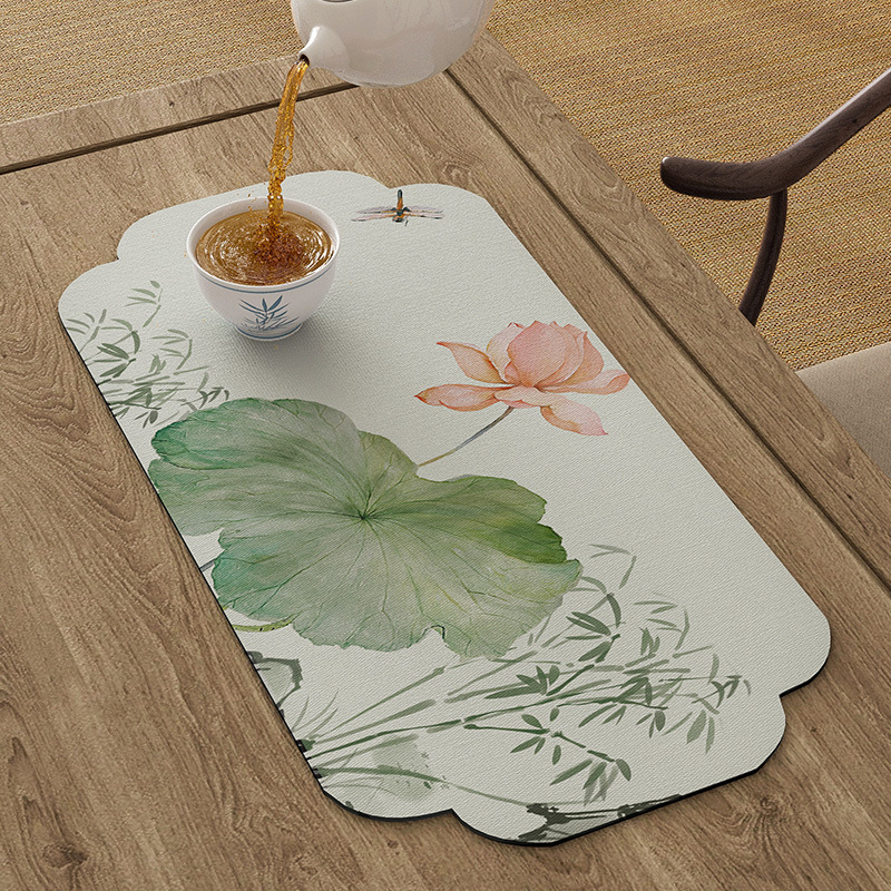 Podloga za čajnu ceremoniju, nepravilnog oblika, krajolinski uzorak, kineski stil