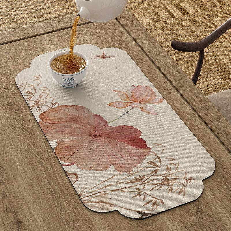 Podloga za čajnu ceremoniju, nepravilnog oblika, krajolinski uzorak, kineski stil