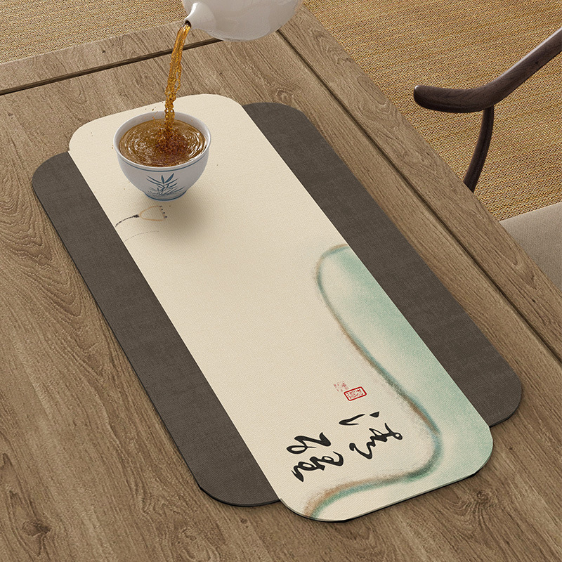 Podloga za čajnu ceremoniju, nepravilnog oblika, krajolinski uzorak, kineski stil